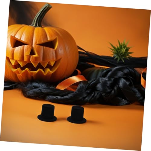 Abaodam 30 Stück Mini Schwarz Kleine Filzhut Deko für DIY Magierprojekte Halloween Party Basteln Puppen Haustier-Accessoires und Familienfeiern von Abaodam
