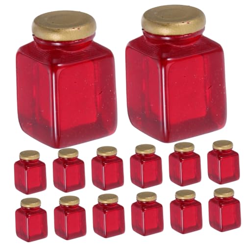 Abaodam 30 Stück Miniatur Marmeladengläser aus Resin mit Deckel Realistische Lebensmittel Puppenhaus Dekoration für Kleine Küchen Vielseitig Tragbar und Detailgetreu von Abaodam