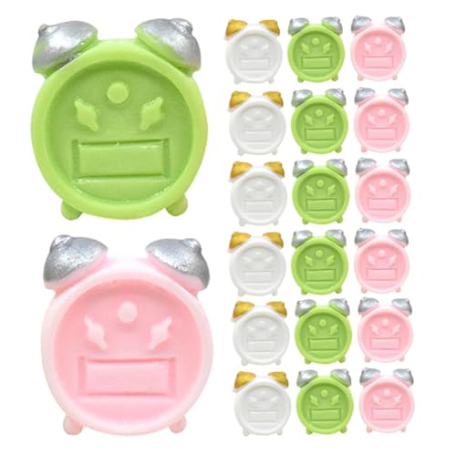 Abaodam 30 Stück Puppenhaus Zubehör Leichte Mini Uhren in Weiß Rosa Dekorativ für Miniatur Szenen Fotorequisiten und Bastelprojekte von Abaodam