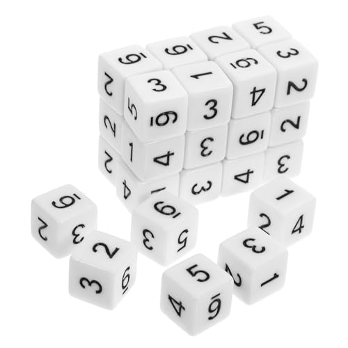 Abaodam 30 Stück Spielwürfel Partyspiel Würfel Brettspiel Ersatz Würfel Mit Arabischen Ziffern von Abaodam
