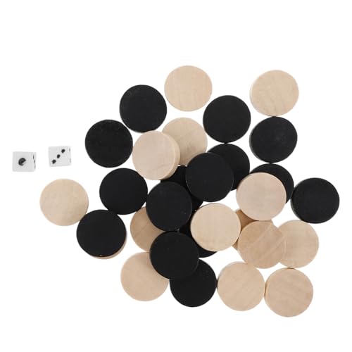 Abaodam 30 Stück Stück Backgammon-Brett Hinweis Kartenspiel Riesige Dame Dreidimensionale Dame Planke Kette Prüfer Mini Schach Schachbretter Magnetisches Schach Spiele Puzzle Hölzern von Abaodam