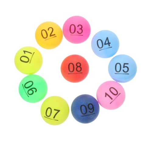 Abaodam 30 Stück Teiliges Bunte Lotteriekugeln mit Zahlen Kunststoffspielbälle für Tombola Party Bingo Robuste Leichte Kunststoff Pongbälle mit Glatter Oberfläche für Events und Feiern von Abaodam
