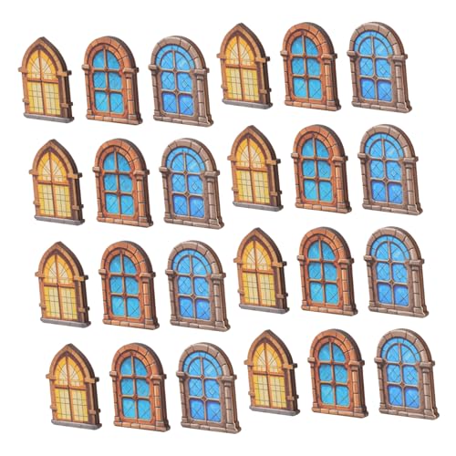 Abaodam 30 Stück Teiliges Miniatur Puppenhaus Fenster aus Nachhaltigem Holz Vintage Design Präzise Gefertigt für Realistische Miniaturszenen Langlebig und Detailgetreu Geeignet für DIY von Abaodam