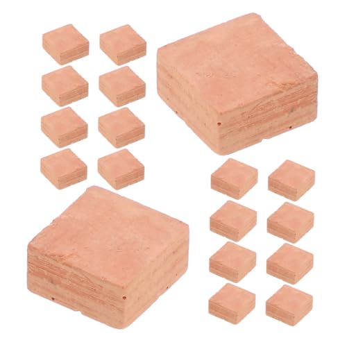 Abaodam 30 Stück Teiliges Miniatur Ziegelset Realistische Kleine Bausteine für DIY Puppenhaus Mini Landschaftsmodelle Robuste Spielsteine für Detailgetreue Mauerwerksprojekte von Abaodam