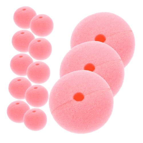 Abaodam 30 Stück Teiliges Weiche Clownnasen in Rosa Leichte und Partyaccessoires für Fasching Halloween Cosplay und Zaubershows Einfache Anwendung ohne Kleber von Abaodam