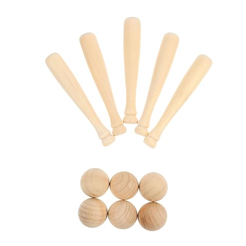 Abaodam 30St Mini-Baseball runde Hartholzkugeln unvollendetes Handwerk Miniatur-Baseballschläger Fledermäuse bastelset basteln für Holzhandwerksverzierung hölzerne Fledermaus Abaodam 30St Mini-Baseball runde Hartholzkugeln unvollendetes Handwerk Miniatur-Baseballschläger Fledermäuse bastelset basteln für Holzhandwerksverzierung hölzerne Fledermaus von Abaodam