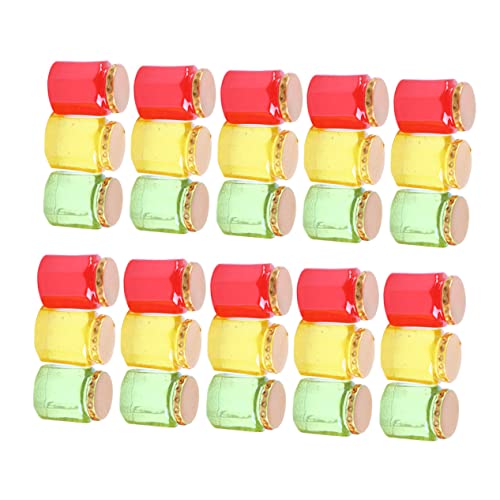 Abaodam 30St Puppenhausdekoration Mini-Nahrungsmittelflasche Mini Marmeladengläser für kinderspielzeug Mini- -Süßigkeiten können basteln Mini-Hausverzierung Harz von Abaodam