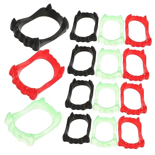 Abaodam 30Stücke Halloween Fake Zähne Gruselige Zahn Requisiten Nachtleuchtend und Accessoires für Halloween Cosplay und Partys von Abaodam