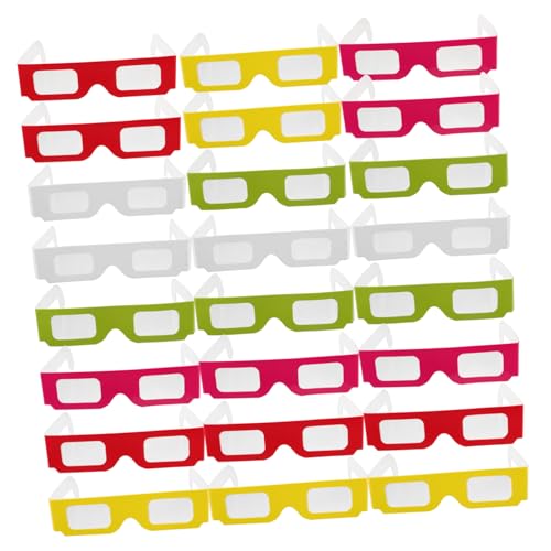 Abaodam 30pcs Flache 3D -Brille Karton Rahmen Brillen Eyewear Klassenzimmer Belohnungen Geburtstagsfeier Für 3D -Filme Und Spiele von Abaodam