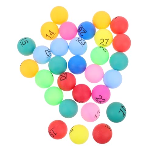 Abaodam 30st Lotterieball Plastikbingokugeln Hohle Plastikkugeln Bingo-partydekorationen Tombola-kugelnummern Kleine Plastikbälle Für Spiele Preisbälle Bunte Pong-bälle Tombola-preise Pp von Abaodam