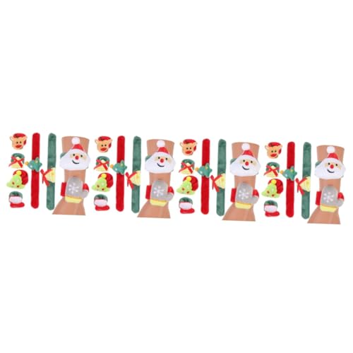 Abaodam 32 Stk Weihnachtsring Kinderspielzeug am Handgelenk Weihnachten armbänder für kinder weihnachtsarmband Geschenke Spielzeuge Kinderarmband dekoratives Klapparmband niedlich Knopf von Abaodam