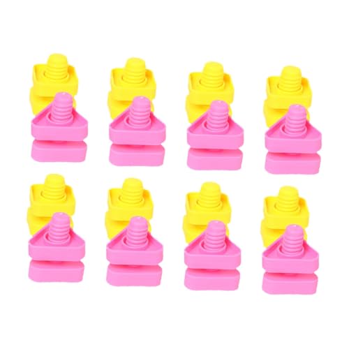 Abaodam 32Paare Lernschrauben Bausteine DIY für Hand Auge Koordination und Geschicklichkeit Teile Zufälligen Farben für Kleinkinder von Abaodam