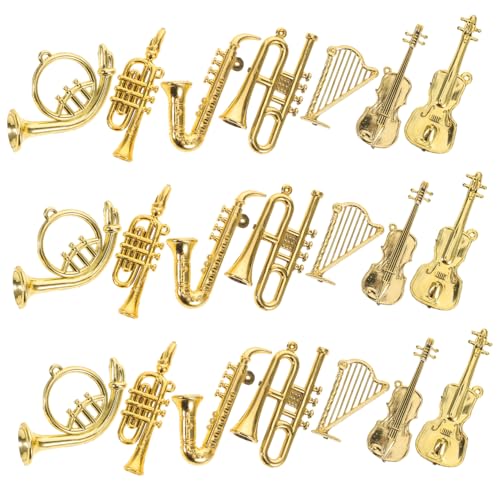 Abaodam 35 Stück Teiliges Miniatur Musikinstrumente Set aus Kunststoff Leichte Mini Dekoration für Puppenhaus Vielseitige Sammlung mit Gitarre Trompete Flöte und Violine Platzsparend für Abaodam 35 Stück Teiliges Miniatur Musikinstrumente Set aus Kunststoff Leichte Mini Dekoration für Puppenhaus Vielseitige Sammlung mit Gitarre Trompete Flöte und Violine Platzsparend für von Abaodam