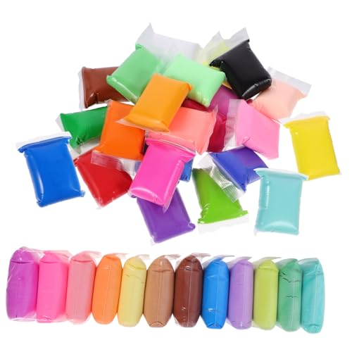 Abaodam 36 Packungen gefärbter Ton funkeln Lufttrockener Ton Bastelsets bündeln Bausätze bastelset basteln für - Kinderknete Kinderspielzeug Modelliermasse Plastik von Abaodam