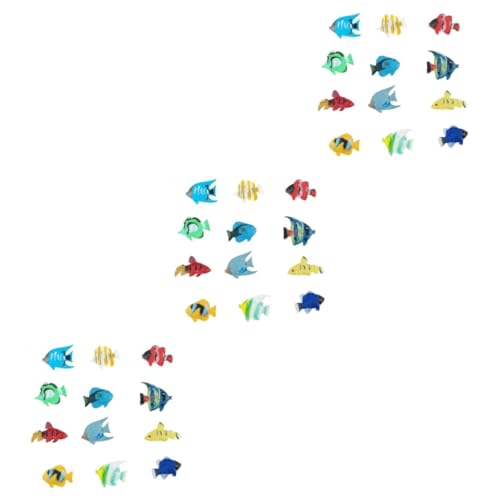 Abaodam 36 STK Mini-Fischspielzeug Zoo spielzeuge Decoration die Sammlung kindercroks garnische kinderf Caveat stehpult Modelle Lernspielzeug für Kinder Tropischer Fisch Meeresfisch von Abaodam