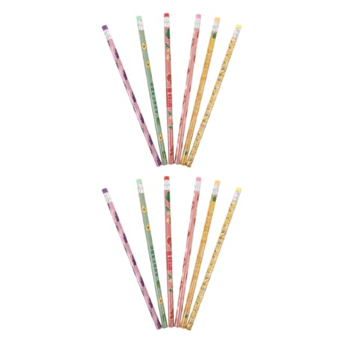 Abaodam 36-teiliges Bleistift- Und Radiergummi-set Für Kinder Mit Obstmotiven Bleistift- Und Radiergummi-set Für Zeichenbedarf in Der Schule Und Im Kindergarten von Abaodam