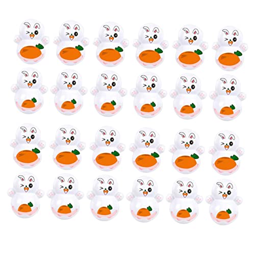 Abaodam 36 Stück Süßer Hasenbecher ostern zu ostern 0stergeschenke easter present Zappelspielzeug matschige Spielzeuge kleines Hasenspielzeug Mini-Wackelkaninchen Plastik von Abaodam
