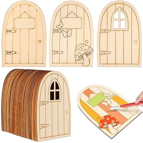 Abaodam 36St lustige Verzierung Zwerge Glyzinien Feenhaftes Fälschung Baum scrapbbok bürodeko hochstihl Miniature mini Scale fensterdekoration bastelset Gartenspielzeug aus Holz Tür von Abaodam