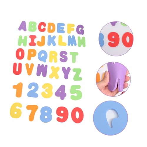 Abaodam 36Stücke Teiliges Badespielzeug für Pädagogisches Alphabet und Zahlen aus Eva Material Farbenfrohes Lernspielzeug für Badewanne für Kleinkinder von Abaodam