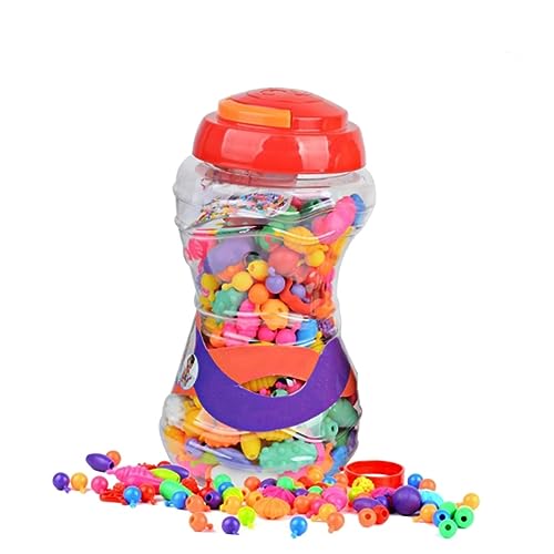 Abaodam 380 Stück Spielzeug Schnappperlen Perlen Für Mädchen Kind Kabellos von Abaodam