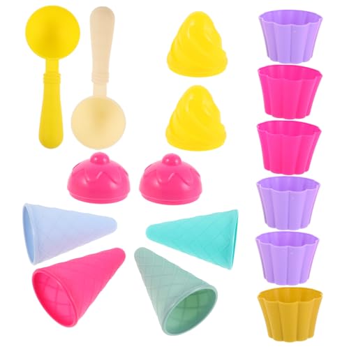 Abaodam 3Er-Set Teiliges Eiscreme für Ergonomische Sandformen in Eiscreme und Becherdesign Leichtes Kunststoffspielzeug für Strand und Outdoor Spielspaß von Abaodam