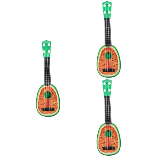 Abaodam 3St Gitarren-Lernspielzeug Vintage-Spielzeug Mädchen Spielzeug Kinderspielzeug Mini-Obstinstrumente Gitarren-Ukulele-Spielzeug Bass Spielzeugset Schnur Musikinstrument Baby von Abaodam