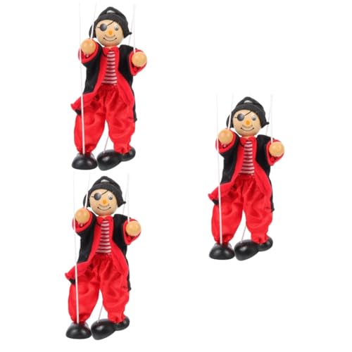 Abaodam 3St Marionette Bauchrednerpuppen für Anfänger Clown-Puppen Kinderspielzeug für Kinder Spielzeuge Piratenpuppen für Kinder Bauchrednerpuppen für Kinder den von Abaodam