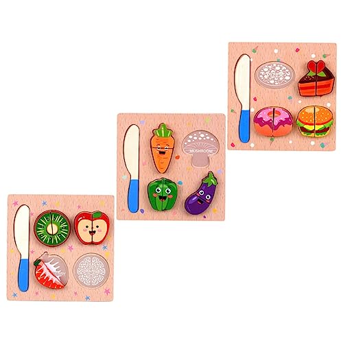 Abaodam 3St Puzzle Arts and Crafts for holzspielzeug kinderknallzeug Toys für Geduld Kinderkunst Schneidspielzeug aus Holz vorgetäuscht Essen Spielset hölzern Abaodam 3St Puzzle Arts and Crafts for holzspielzeug kinderknallzeug Toys für Geduld Kinderkunst Schneidspielzeug aus Holz vorgetäuscht Essen Spielset hölzern von Abaodam