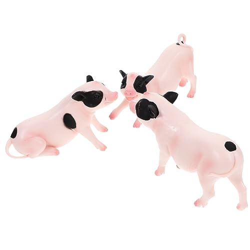 Abaodam 3St Schweinchenfamilie Feengartentiere Kinderspielzeug Spielzeuge Modelle Simulation Figur realistisches Simulationsschweinemodell Wagen Statue Werkzeuge zum Reparieren PVC von Abaodam