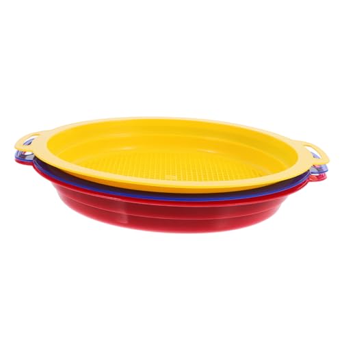 Abaodam Strandspielzeug-Set Für Kinder 3-teilig Sandsiebe Aus Kunststoff Leicht Und Sicher Zum Spielen Und Filtern Von Sand von Abaodam