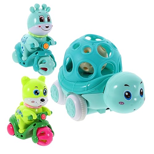 Abaodam 3St für kinderspielzeug geburtstagsmitgebsl Auto Kid Toys Trägheitsauto aus Kunststoff Auto mit Glocke zurückziehen dekoratives Automodell Plastik von Abaodam