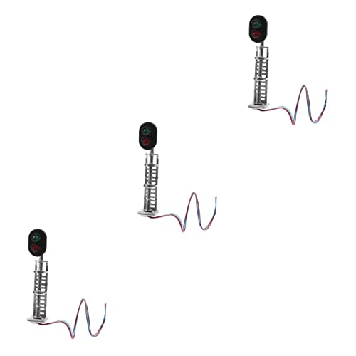 Abaodam 3St modellbahn Lichter Züge für Kinder Miniaturspielzeug Puzzle-Spielzeug Anlage Modelle Simulationssignal Landschaftssignal Sandkasten Ampel Modellmaterial Zubehör Signallicht Abs von Abaodam