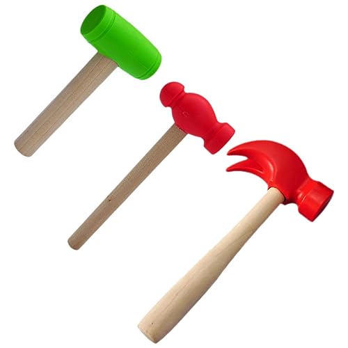 Abaodam 3St simulierter Kleiner Holzhammer Schlaghammer hämmern Babyspielzeug Hammerspielzeug für Kleiner Hammer Kinderspielzeug Mallet- Plastik von Abaodam
