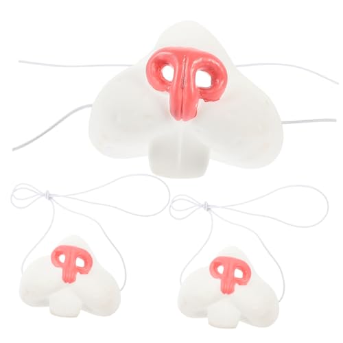 Abaodam 3Stücke Dekorative Cosplay Requisiten für Ostern Zirkusnasen für Karneval und Kostümpartys Realistische Hasenmasken für Erwachsene von Abaodam