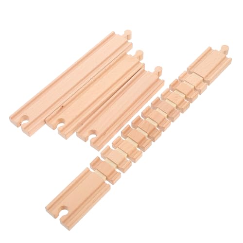 Abaodam 3Stücke Kinderspielzeug Holz Teiliges Modul für Eisenbahnausdehnung Kompatibel mit Holzspielzeug Fördert Kreativität Lernfähigkeiten Sicheres Material von Abaodam