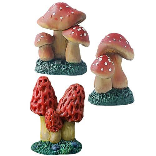 Abaodam 3 Stück Miniatur Harz Pilz Figuren für Garten Deko Bunte Pilzornamente Wetterfest für Bonsai und Minigärten Sichere Dekoration Abaodam 3 Stück Miniatur Harz Pilz Figuren für Garten Deko Bunte Pilzornamente Wetterfest für Bonsai und Minigärten Sichere Dekoration von Abaodam