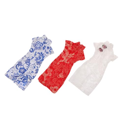 Abaodam 3stücke Teiliges Doll Cheongsam Kleidung Kompakte Und Liebevolle Puppenkleidung Im Chinesischen Stil Geeignet Für Puppen Waschbar Und Wiederverwendbar Fördert Kreatives Spiel von Abaodam