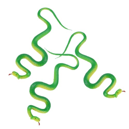 Abaodam 3Stücke Realistische Schlangenspielzeuge Simulationsschlangenmodelle für Garten und Partydekoration Lebendige Gefälschte Schlangenfiguren Kleine Schlangendekoration von Abaodam