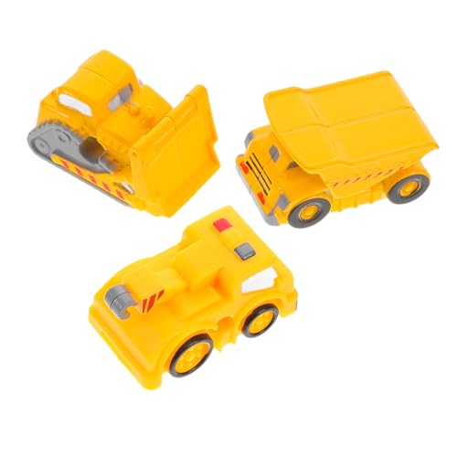 Abaodam 3Stücke Teiliges Konstruktionsspielzeug Set für Kleinkinder LKW Bagger Transporter Interaktives aus Sicheren Materialien Fördert Kognitive Entwicklung und Feinmotorik von Abaodam