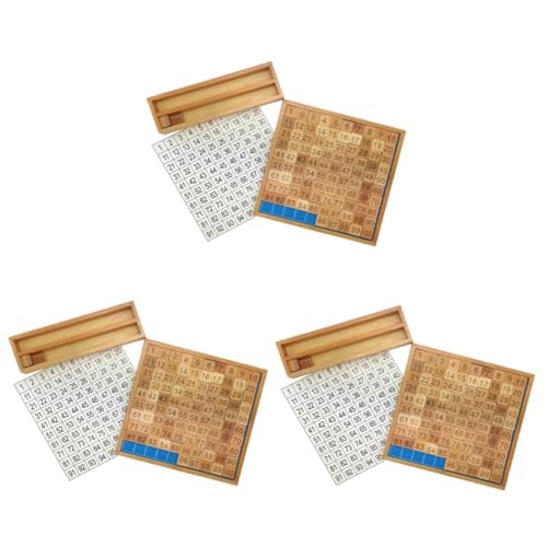Abaodam 3st Hundert Brett Zahlentafel Aus Holz Spielzeuge Digitales Brett Zählwerkzeuge Spielzeug Für Die Frühe Kindheit Lehrmittel Puzzle Kleinkind Bambus von Abaodam
