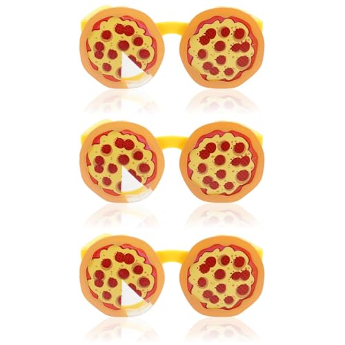 Abaodam 3st Pizzagläser Brillen Sammeln Partykostüm Brillen Neuartige Party-sonnenbrille Erwachsene Brillenstütze Pizza-brille Schnapsgläser Weihnachten Männer Und Frauen Kleine Gläser Abs von Abaodam