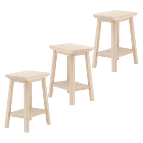 Abaodam Hockermodell Für Puppenhaus Miniatur-holzmöbel-Set 3-teilig Mini-hocker Für Bastelprojekte Abaodam Hockermodell Für Puppenhaus Miniatur-holzmöbel-Set 3-teilig Mini-hocker Für Bastelprojekte von Abaodam