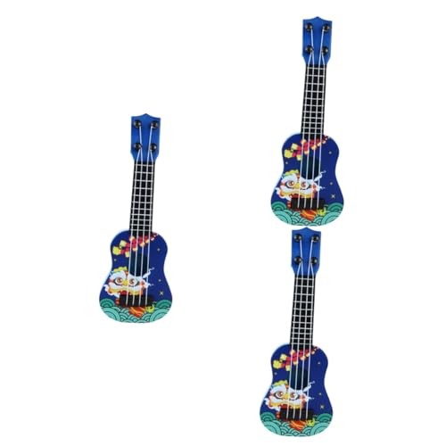 Abaodam 3St Ukulele Desktop-Mini-Gitarre Kinder Mini-Spielzeug Gitarren Modelle Zubehör für Minipuppen dekorative Kindergitarre Kann Spielen schmücken Musikinstrument Requisiten Abs von Abaodam