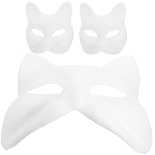Abaodam 3stücke Diy Leere Fuchsmaske Unbemalte Halbmaske Für Kreatives Basteln Für Kostümpartys Und Kunstunterricht Abaodam 3stücke Diy Leere Fuchsmaske Unbemalte Halbmaske Für Kreatives Basteln Für Kostümpartys Und Kunstunterricht von Abaodam