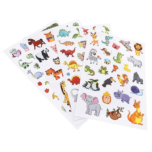 Abaodam 4 Blätter Streifen Würfel Geschenkaufkleber Platte für Hündchen Und klebesticker Stickers Aufkleber Tagger liebes die bescherung lohnende Aufkleber Belohnungsaufkleber PVC Colorful von Abaodam
