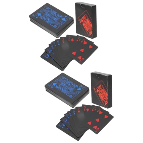 Abaodam 4 Kisten Kartenspielen Geschenk für Spiel Tischspielzeug Pokergröße Geschenke Tally Spielkarten Pokerkarten Pokerspielzeug Verblasst Nicht Schachbrett Pokertisch Zubehör Plastik von Abaodam