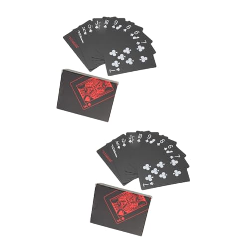Abaodam 4 Kisten Kartenspielen Spielkarneval unterhaltsame Karten Kartendeck Tischkarten Geschenke Tally Spielkarten Pokertisch Partyzubehör Persönlichkeit Schachbrett Spielzeug Plastik von Abaodam
