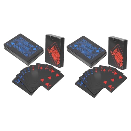 Abaodam 4 Kisten Pokerspielzeug Kartenspielen aufbewahrungsdose Pokerkarten Spielset-Zubehör Campingzubehör Geschenke Tischkarten Spielkarneval empfindlich Schachbrett dekorative Karte von Abaodam