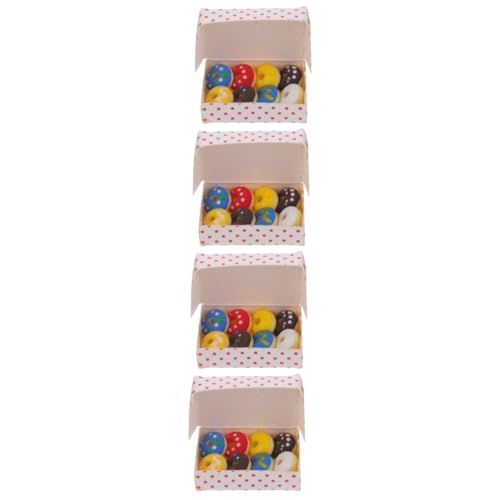 Abaodam 4 Kisten Simulations-Donut Haushalt Spielzeugzimmer D186 Karton von Abaodam