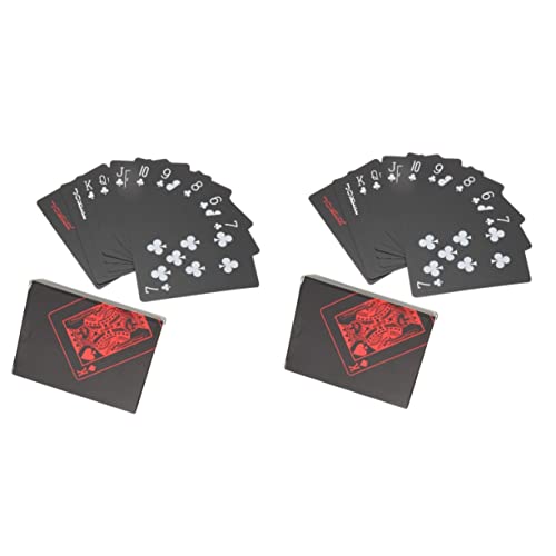 Abaodam 4 Kisten unterhaltsame Karten Popular plastikkarten Rechteckige Kartenspiele Spielkarten aus Kunststoff Kartenspielen Geschenke Kartendeck Brettspiele nach Hause Schreibtisch Poker von Abaodam